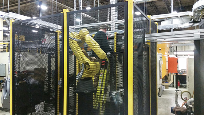 yellow machine with black mesh