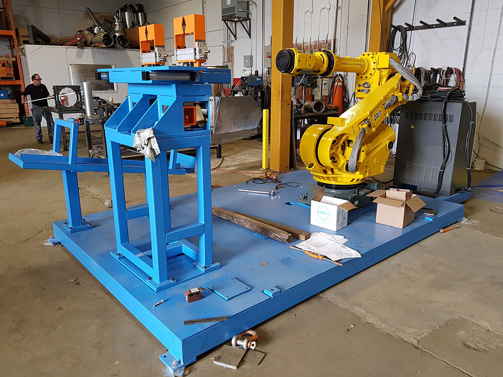 blue and yellow machine equipment 6